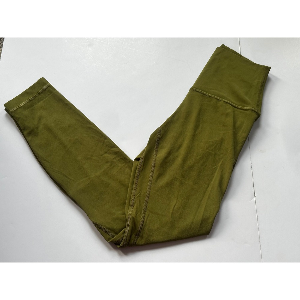 Lululemon Align High-Rise Pant 25 Bronze Green Nulu Yoga Leggings Size 2 LW5DRJS